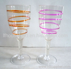 Plastic goblet with double colour medium size