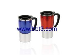 Travel stainless mug with double wall