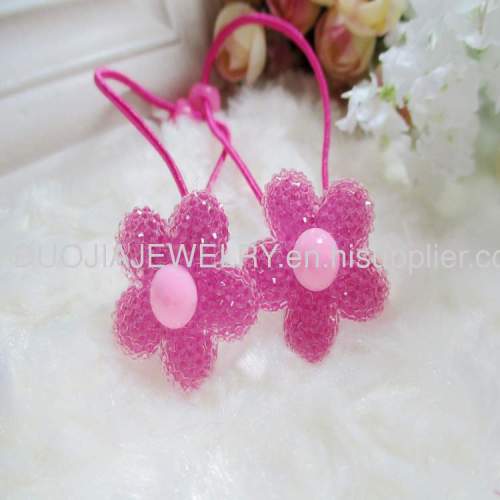 HandmadeFashionChildren Hair accessories, Children Hair ornamentDBTS1201 Flower hair Rubber Band/Hair Elastic Band