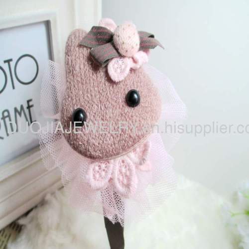 HandmadeFashion new type Children Hair accessories, Children Hair ornamentFG1209 Lovely Rabbit Head hair band 