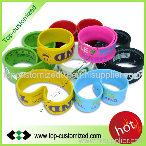 Promotional silicone slap bracelet