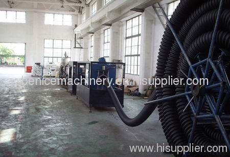 Extrusion machinery for corrugated pipes