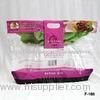 Colorful Printed Frozen Vegetable Food Packaging Plastic Bags With Zipper, Handle Hole