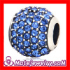 european Sapphire Crystal Sterling Silver Beads For Bracelets Sale