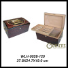 Superior Antique Custom Wooden Cigar Humidor Box with a Tray