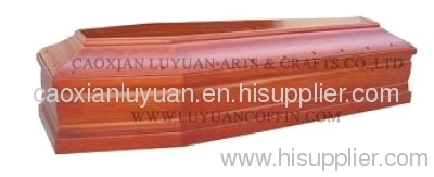 European style wooden coffin