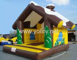 Inflatable cabin jumping bouncy house