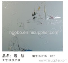 Acid etched glass