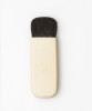 Mini compact brush with long wooden handle