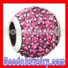 NEW european Pink Pave Lights Charm With Austrian Crystal Wholesale