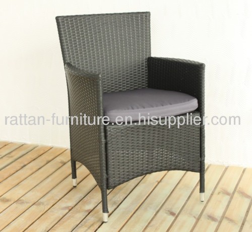 Outdoor PE rattan KD knock down dining chair patio furniture