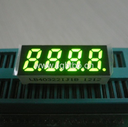 Four digit 0.32 inch common anode super bright green 7 segment led display