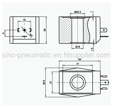  DIN43650A CKD AB410 Midi solenoid coil 