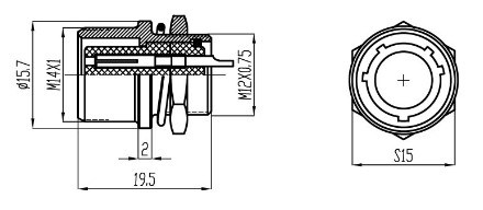 zjpt male cable socket