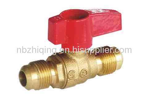 CSA 1/2;5psig Approved,Flare / Flare Brass Gas Ball Valve With Aluminum Lever Handle