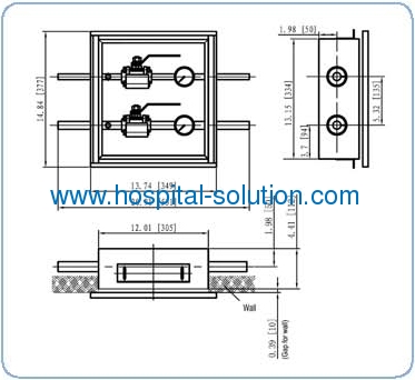 Medical Gas Area Valve Box for Medical Gas Distribution Pipeline System