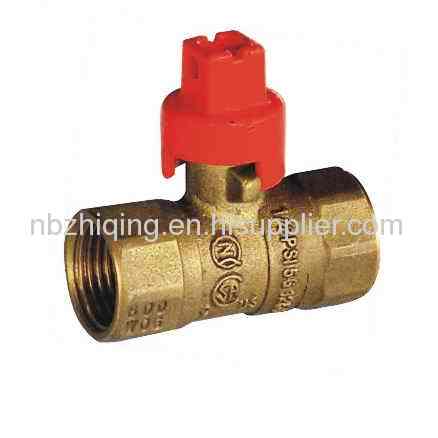 CSA 1/2;5psig & UL 250psi Approved,FIP x FIP Brass Gas Ball Valve With Square Handle