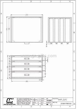 4 drawers acrylic boxes