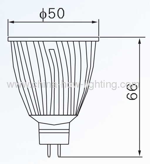 6W MR16 LED Bulb with 3pcs high power LED