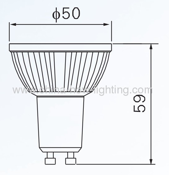 6W GU10 LED Bulb with1pc COB Chip