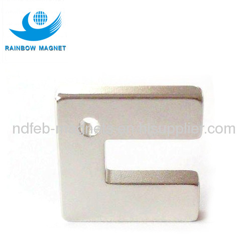 OEM magnetic NdFeB magnet with irregular door shape