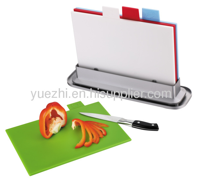 4pcs index cutting board with water pan 