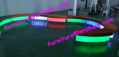 event rental acrylic led lighted up lounge sofa