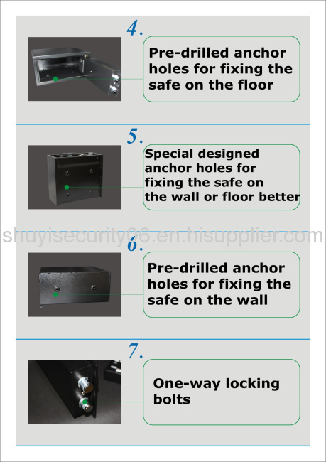 2012 top selling LED electronic hotel safe deposit box for laptop