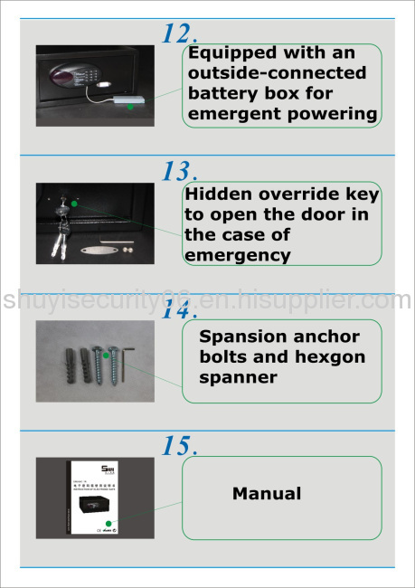 2012 top selling LED electronic hotel safe deposit box for laptop