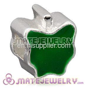 Wholesale St Patricks Day Green EnamelMetal european Shamrock Charm