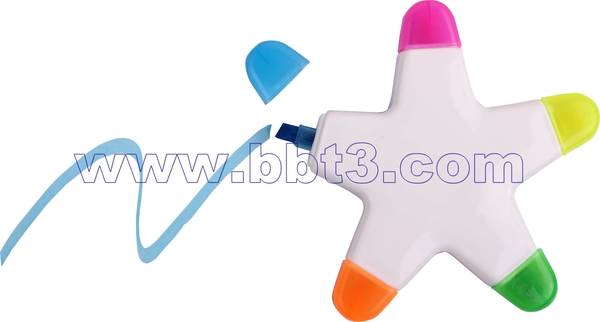 Five-pointed star promotion highlighter pens