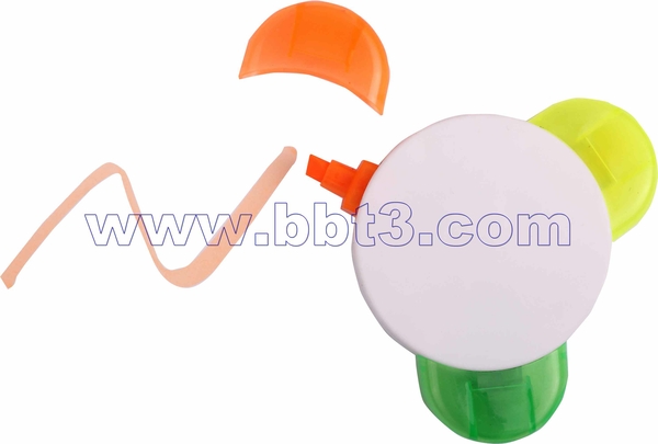 Round shape 3pc promotion highlighter pens