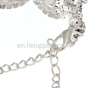 Cheap Trendy Costume Jewelry Bling Pave Crystal Chain Bracelet