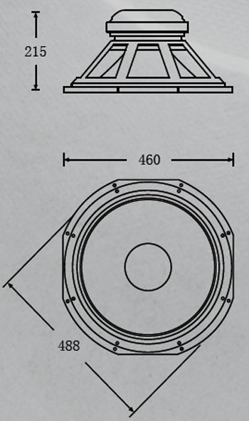 18professinal square subwoofer