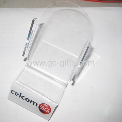Bent acrylic mobile display stands
