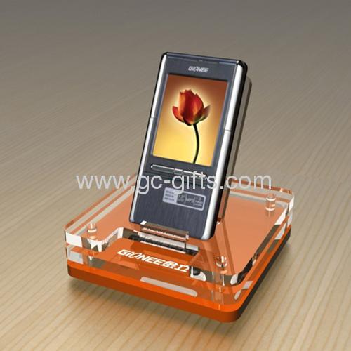Bent acrylic mobile display stands