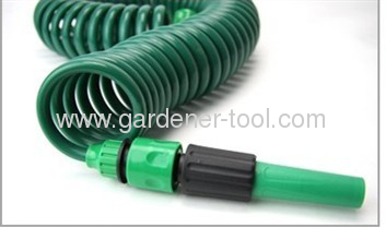 50FT Coil Hose With 2-Function Spray Nozzle Set