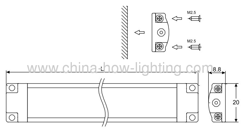 2.7W-10W LED Strip Cabinet Light easy installation with 3528SMD