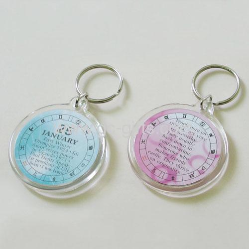 Printed promtional acrylic keyrings