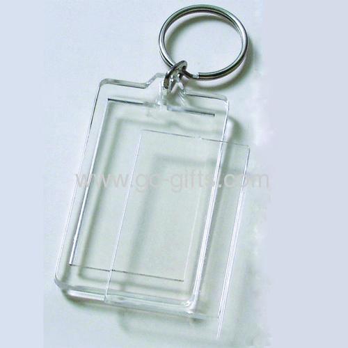 Oval-shaped acrylic photo keyrings