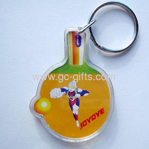 Oval-shaped acrylic photo keyrings