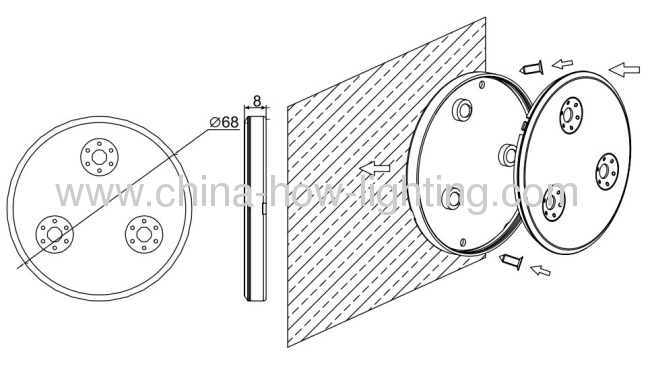 3W Super-flat LED Downlight with high power LED