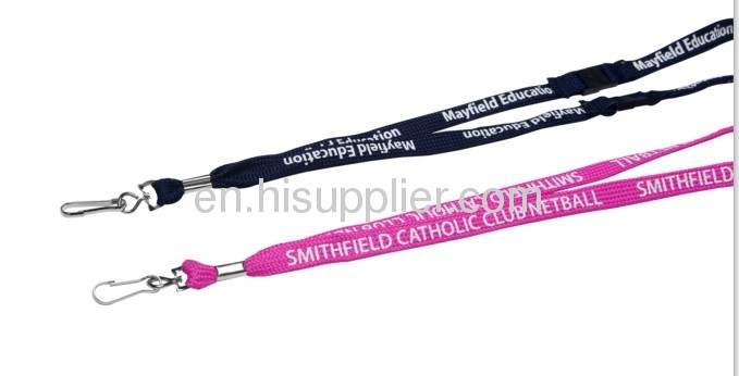 1.2cm wide,polyester bootlace lanyards