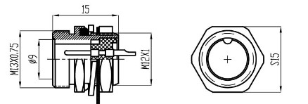 Threaded coupling waterproof connector