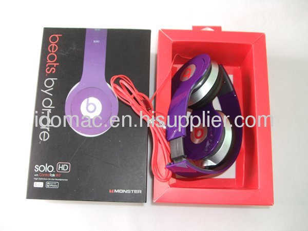 2012 Monster beats by dr.dre solo HD with high definition on-ear headphones 7 colors--yellow