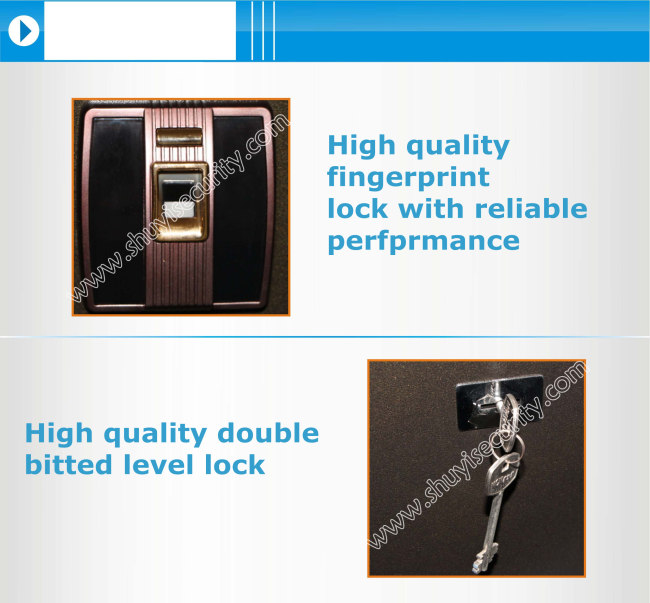 big steel fingerprint keylock safe box