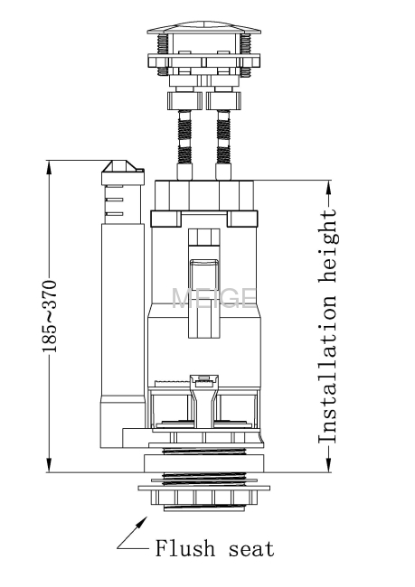 toilet tank flush set