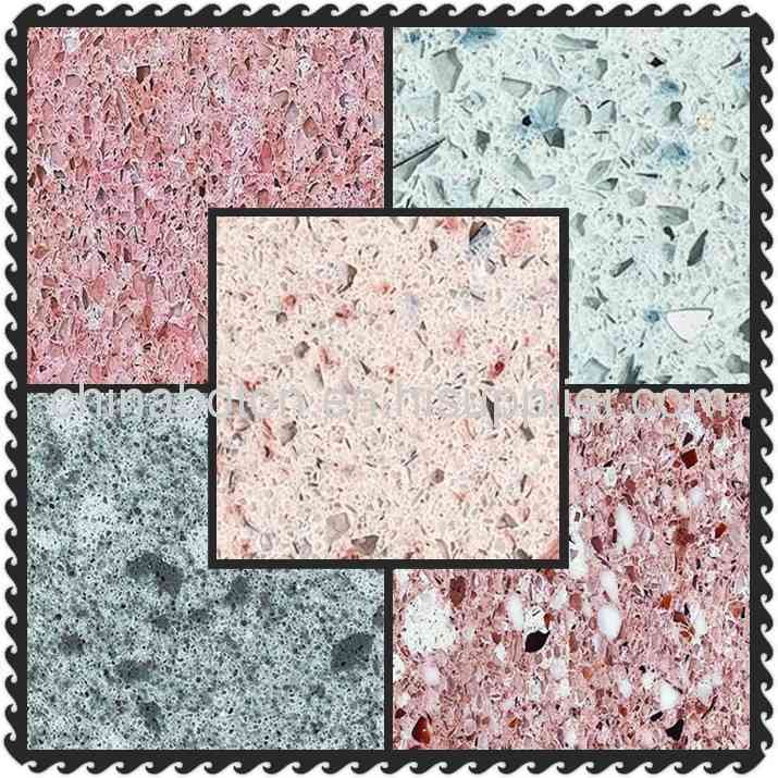 SGS engineered multicolor quartz slab, cultured quartz stone for vanitytop, kichten countertop, worktop, floor tile