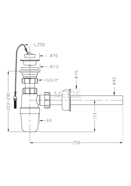 basin siphon