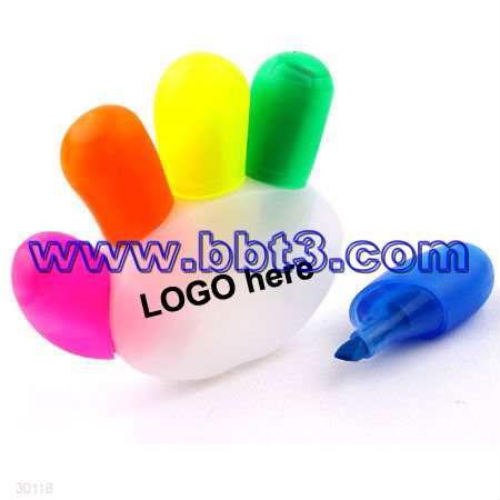 Hand shape promotional highlighter pens set